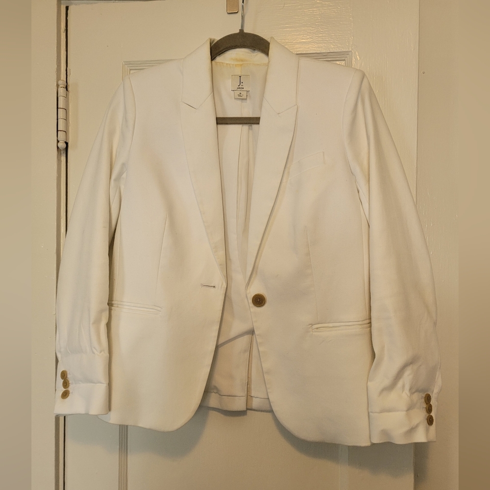 J Crew Factory White Blazer